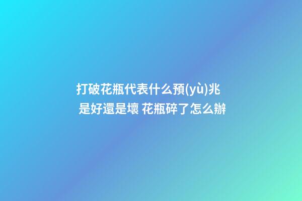 打破花瓶代表什么預(yù)兆 是好還是壞 花瓶碎了怎么辦